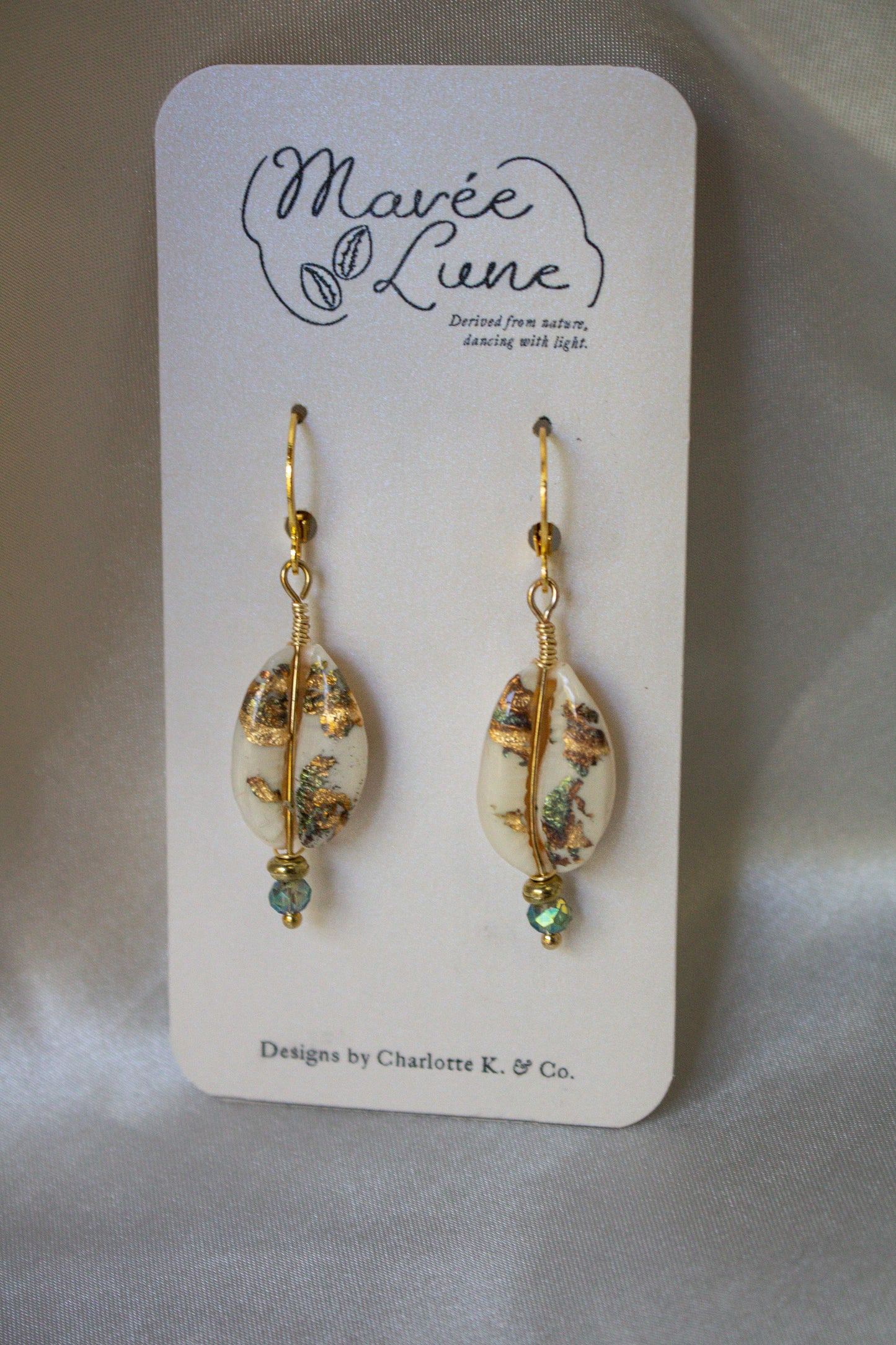Modern Goddess Shell-Studded Earrings