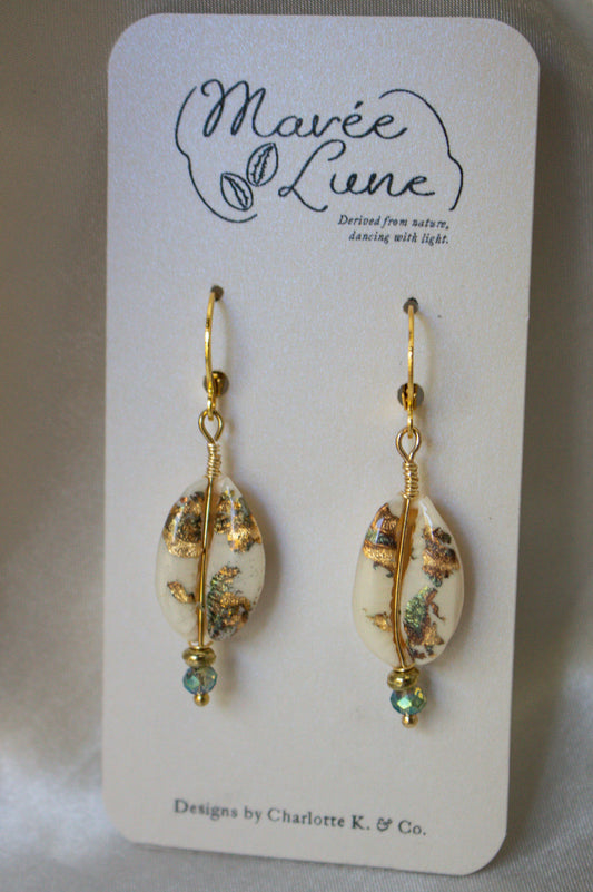 Modern Goddess Shell-Studded Earrings