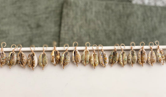 Shell-Studded Pendant Charm